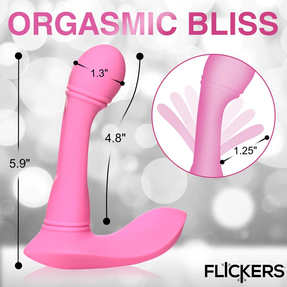 Inmi Flickers G-Flick Flicking G-Spot Vibrator 15cm USB Rechargeable with Remote